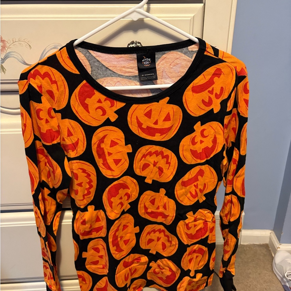 Halloween Pumpkin Print Pajamas